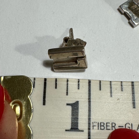 GUCCI G Logo Silver Earrings piercing SV925 Authentic Women's - Picture 7 of 7